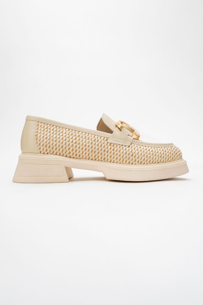 kadin-tokali-loafer-ayakkabi-BEJ HASIR-KYL2521007-0090635_0